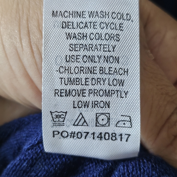 Jessica London Royal Blue Cowl Neck Short Sleeves Sweater Casual Size 22/24. - Picture 10 of 11